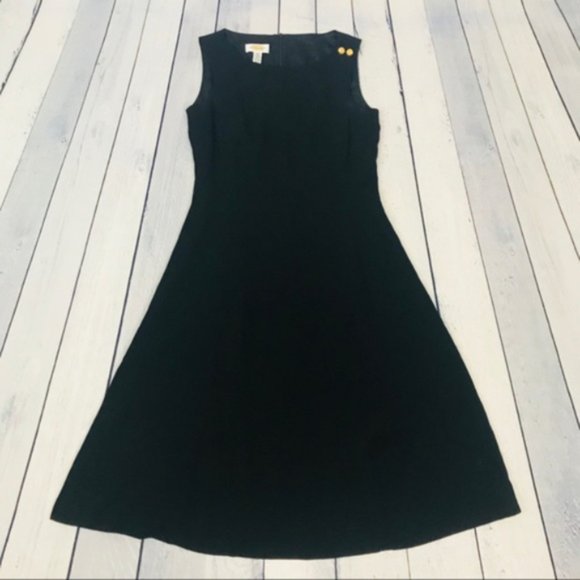 Talbots Little Black Dress with Button Detail sz 4 - Picture 1 of 5